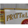 Image 2 : Vintage Pratt + Lambert Paint and Varnish Porcelain 2 Sided Sign 28'' x 