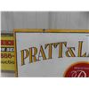Image 8 : Vintage Pratt + Lambert Paint and Varnish Porcelain 2 Sided Sign 28'' x 