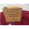 Image 10 : Vintage Benjamin Franklin Thrift Bank Tin with Box 