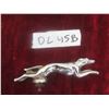 Image 1 : Chrome Greyhound Dog Hood Ornament 5'' Long