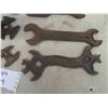 Image 2 : 8 Old Labelled Wrenches: Rock Island, Deere, Iron Age, Sheldon Axle, 