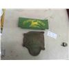 Image 1 : John Deere Cast Implement Tool Box Lid 12'' x 4 1/2'' , John Deere Implement 