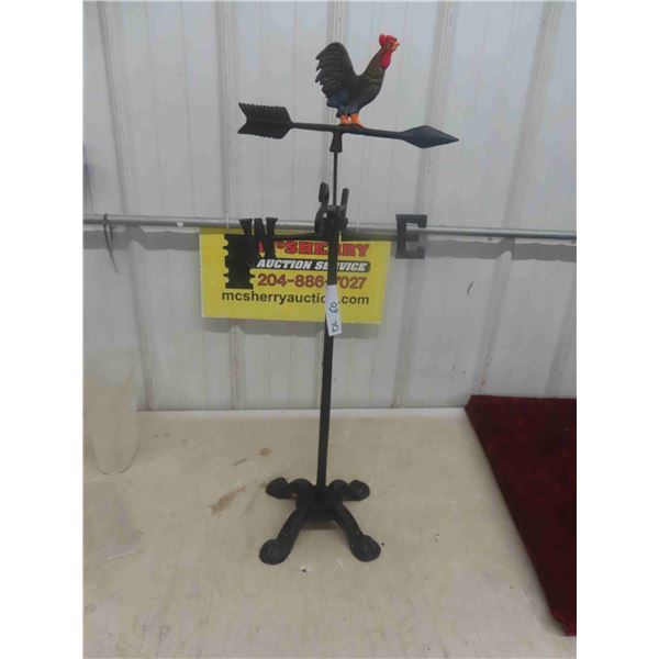 Metal Wind Vane with Chicken Display 34'' Tall
