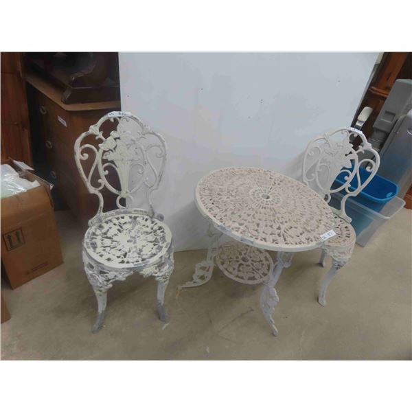 Metal Bistro Table and 2 Chairs