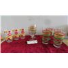 Image 1 : 3 Dairy Queen Tall Glasses, 6 Fiesta Striped Glasses 