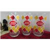 Image 2 : 3 Dairy Queen Tall Glasses, 6 Fiesta Striped Glasses 