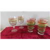 Image 4 : 3 Dairy Queen Tall Glasses, 6 Fiesta Striped Glasses 