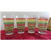 Image 5 : 3 Dairy Queen Tall Glasses, 6 Fiesta Striped Glasses 