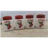 Image 4 : 9 Piece Milk Glass Spice Jars with Metal Rack