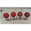 Image 5 : 9 Piece Milk Glass Spice Jars with Metal Rack