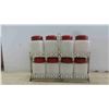 Image 6 : 9 Piece Milk Glass Spice Jars with Metal Rack