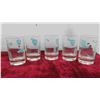 Image 2 : Atomic Teal Juice Glasses, Brandy Snifter, 2 Coffee Mugs, Vintage Blue
