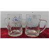 Image 5 : Atomic Teal Juice Glasses, Brandy Snifter, 2 Coffee Mugs, Vintage Blue