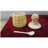 Image 9 : Tea Pot, Hand Painted Cream and Sugar, Serving Platter, Preserve Jars 