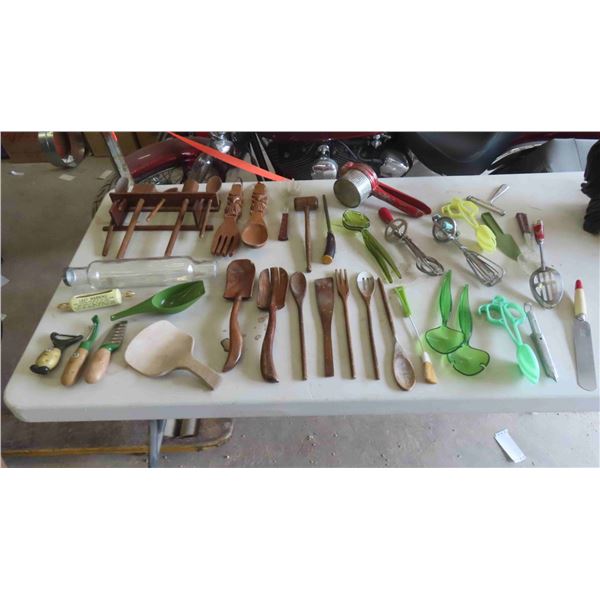 Kitchen Gadgets, Hanging Wood Displays & More