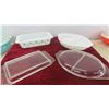 Image 3 : Vintage Turquoise Pyrex Snowflake Casserole 1.5 Divided, 2.5 Quart, 2 