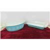 Image 4 : Vintage Turquoise Pyrex Snowflake Casserole 1.5 Divided, 2.5 Quart, 2 