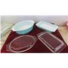Image 5 : Vintage Turquoise Pyrex Snowflake Casserole 1.5 Divided, 2.5 Quart, 2 
