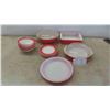 Image 1 : Vintage 16 Piece Pink Pyrex Dishes: Casserole, Bowls, Pie Platter & More