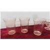 Image 5 : 11 Pieces Pink Depression Glass 