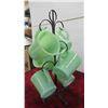 Image 5 : Vintage Turquoise Fireking Mixing Bowl, 6 Jadeite Mugs on Mug Tree