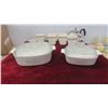 Image 5 : Corelle Dishes, Corningware Casseroles and Tea Pot, 6 Pyrex Coffee