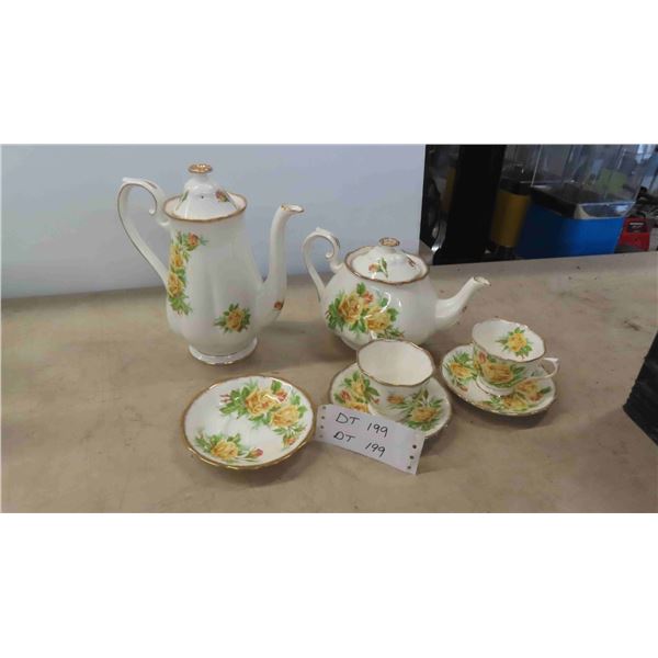 9 Pieces Royal Albert Tea Rose