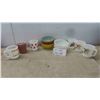 Image 1 : 6 Fireking Mugs, 4 Coloured Bowls, 2 Milk Glass Bowls