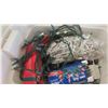 Image 3 : Christmas Lights , 2 Totes with Lids (1) 200L  - Latch Missing on Large
