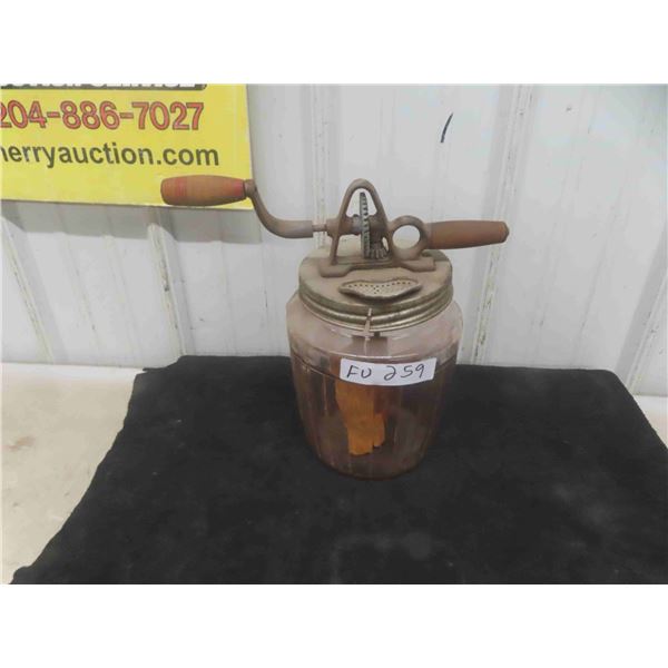 Glass Butter Churn