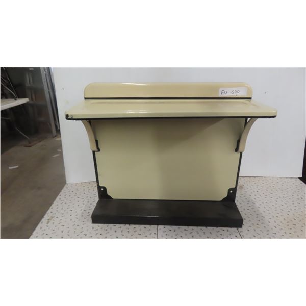 Vintage Enamel Shelf 20'' x 22'' x 8''