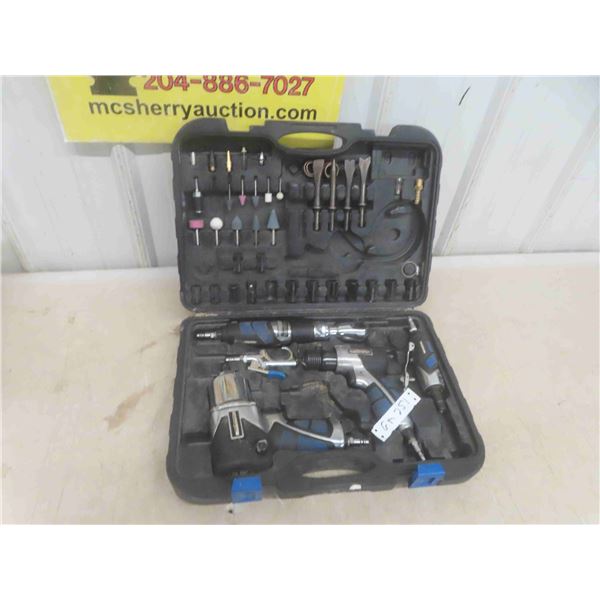 Mastercraft Air Tool Set : 1/2'' Impact, 3/8'' Ratchet, Chisel, Die Grinder , 