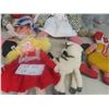 Image 4 : 9 Stuffed Dolls: 17'' Ronald McDonald, 24'' Raggedy Anne & Others