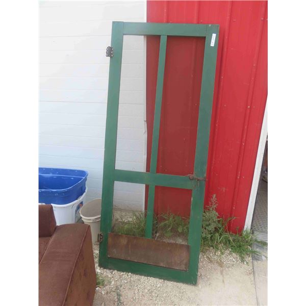 Screen Door Painted Green 31 3/4'' x 77''