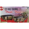 Image 3 : New Old Stock (2) Half Barrel Plastic Planters 