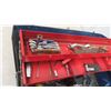 Image 9 : Metal Tool Box with Tools: Wrenches, Pipe Cutters, Various Wrenches,