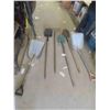 Image 1 : 6 Hand Yard Tools: 2 Aluminum Shovels, Rake, 3 Shovels 