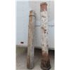 Image 1 : 2 Wooden Posts for Porch 62'' + 65'' Tall