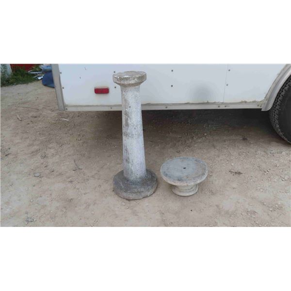 2 Concrete Pedestals 7'' + 31'' Tall