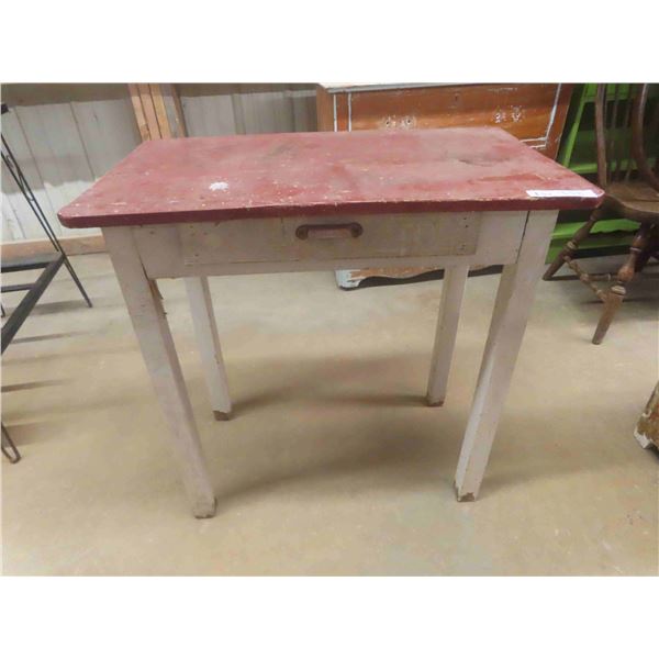 Painted Desk/Stand with Drawer 31'' x 30'' x 18''