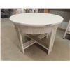 Image 2 : Wood/Wicker Painted Table - Nice for Sunroom
