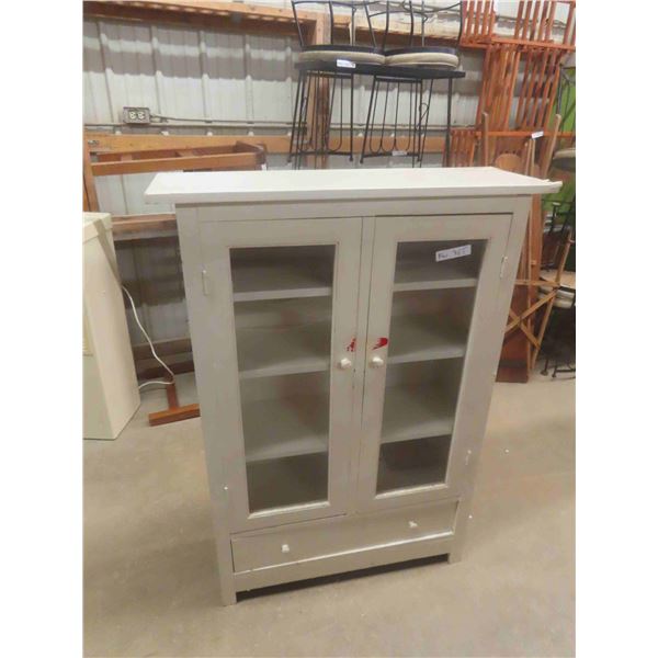 Painted 2 Door  China Cabinet 49'' x 35'' x 12'' 
