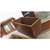 Image 6 : Mantle Clock, Old Shelfs, Carpenters Nail Organizer, Wood Boxes