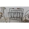 Image 2 : 2 Metal Magazine Racks, Wrought Iron Stand No Top