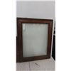 Image 2 : Vintage Oak Picture Frame 22'' x 28'' , Oak Bevelled Mirror 12 1/2'' x 17'' , 