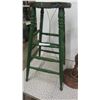 Image 2 : 2 Wood Stools / Plant Stands , Bridge Lamp