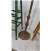 Image 5 : 2 Wood Stools / Plant Stands , Bridge Lamp