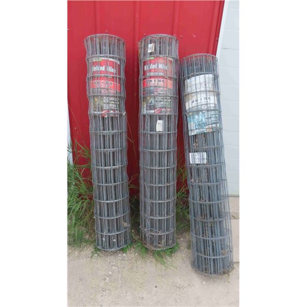 3 Rolls of Welded Wire 48'' x 50ft