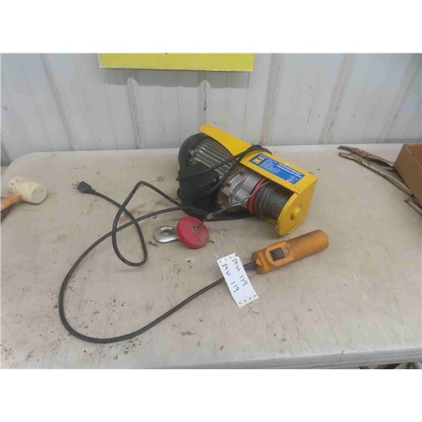 Powerfist 1320lbs Electric Cable Hoist 660lbs Capacity 