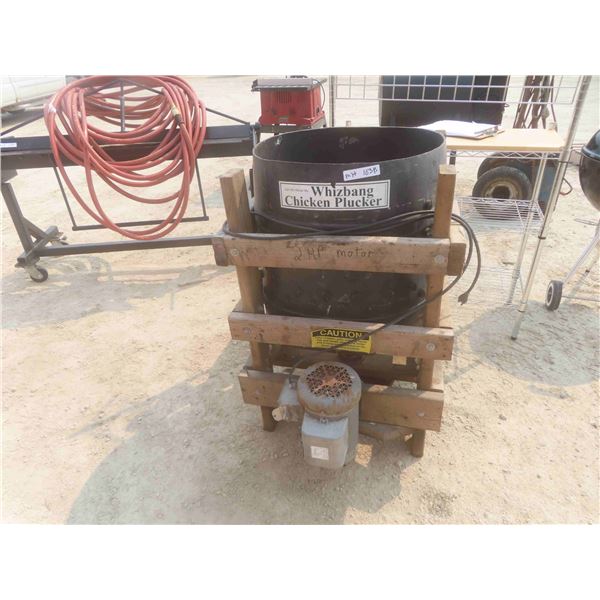Whiz Bang Chicken Plucker Tub Style with Baldor 2HP Electric Motor